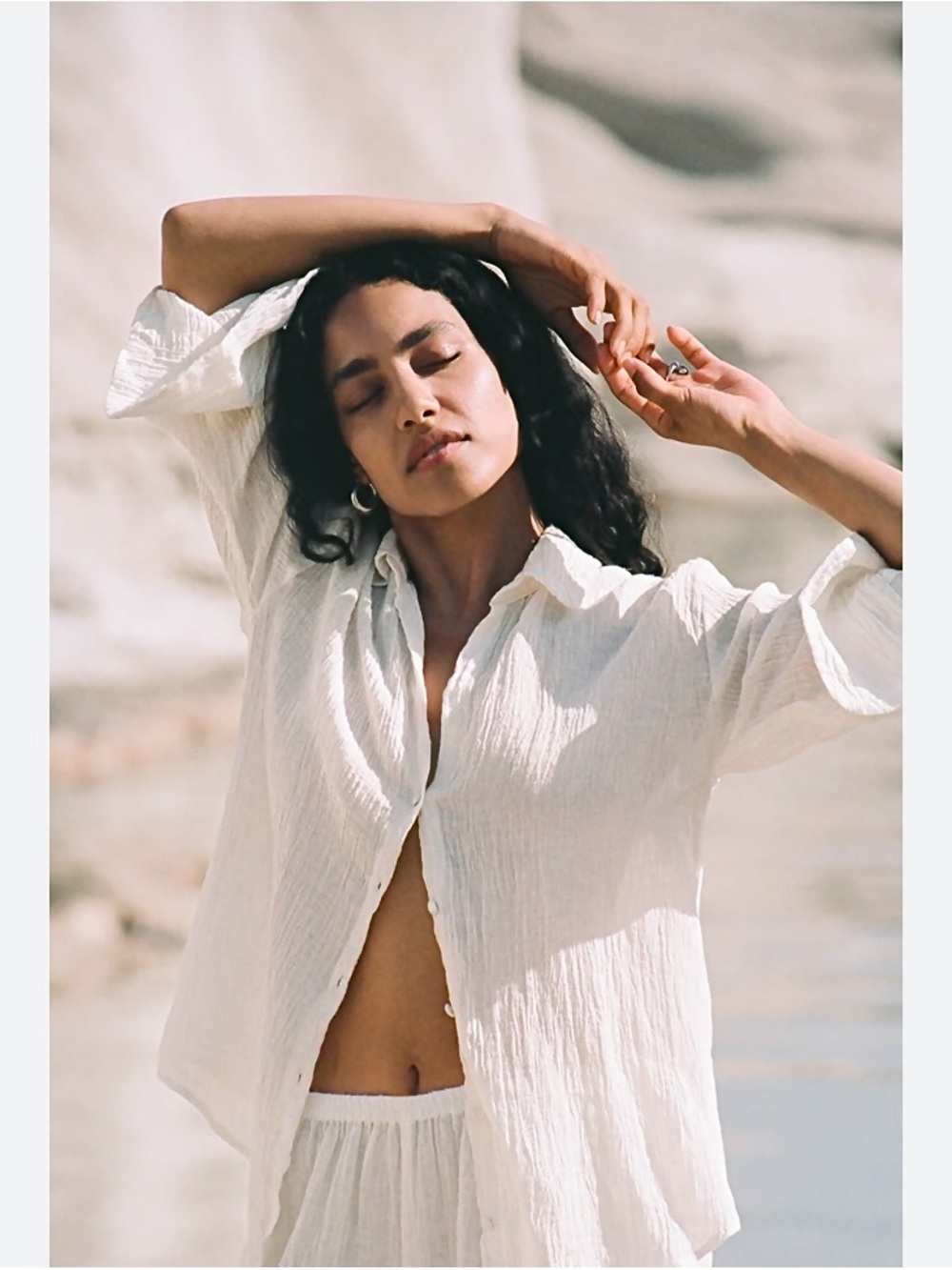Rove Ecru Linen Gauze Shirt